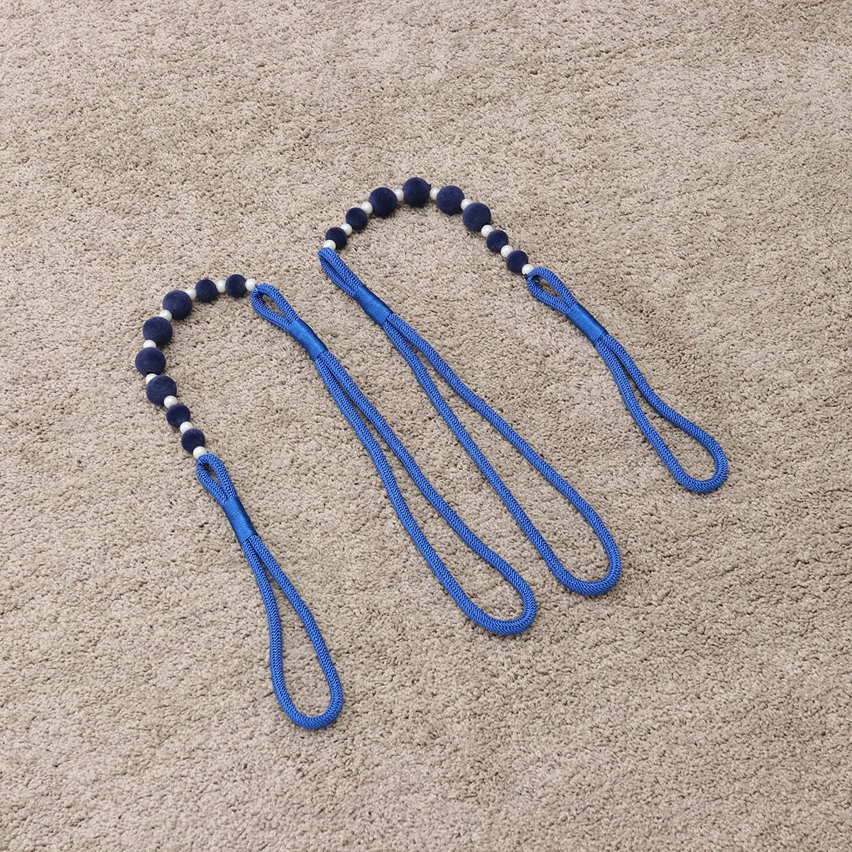 

Elegant Beaded Curtain Holdbacks Clips Blue Tiebacks Buckles Creative Fasteners Decorative Hardware Window Accessories