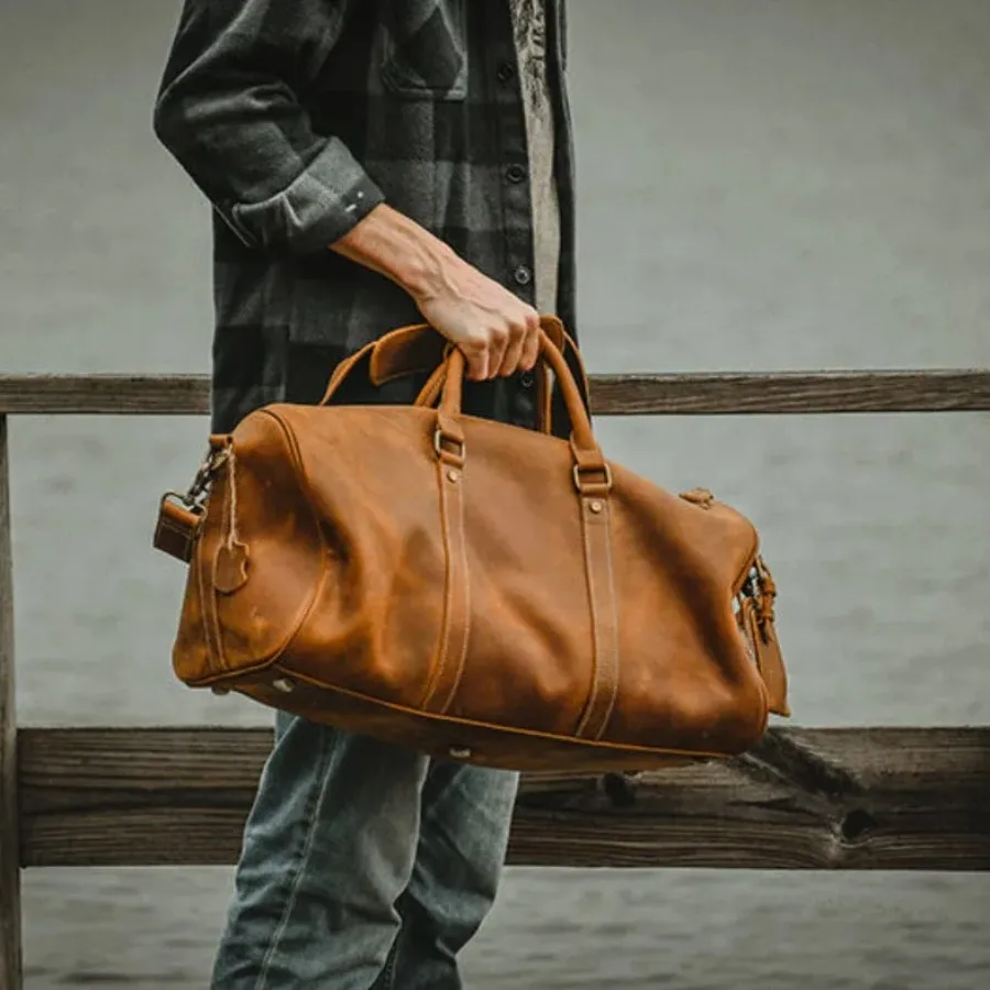 The Dagny Weekender | Large Leather Duffle Bag