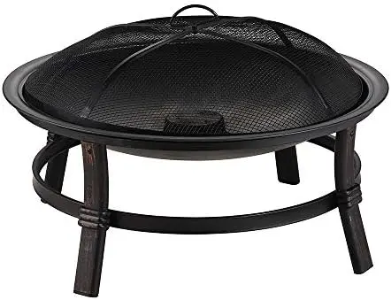 Endl Summer WAD15121MT Brushed Copper Wood Burning Outdoor Firebowl