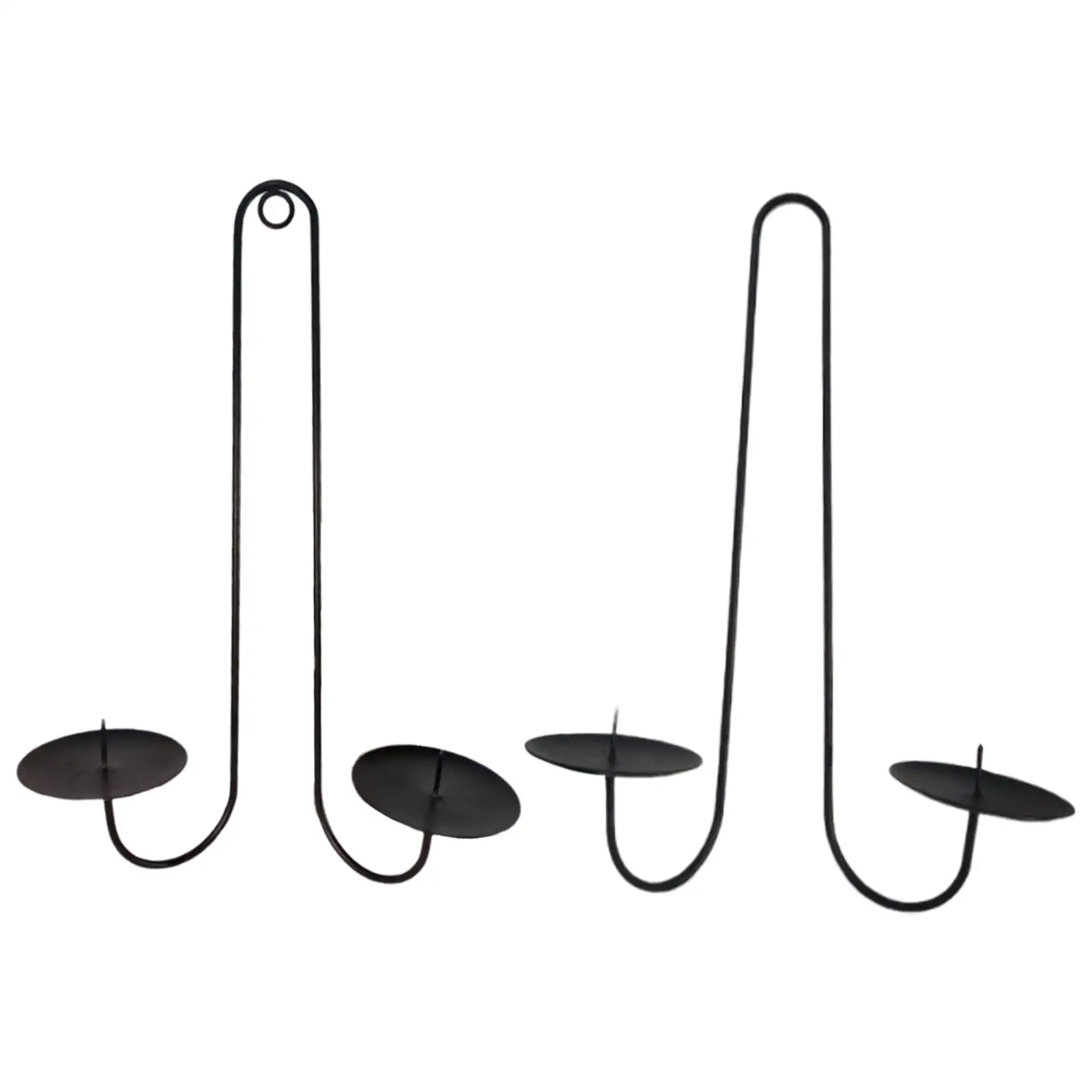 

Candle Sconce Wall Decoration Iron Modern Candlestick Double Armed Wall Mounted Candle Holder Black for Dining Room Farmhouse