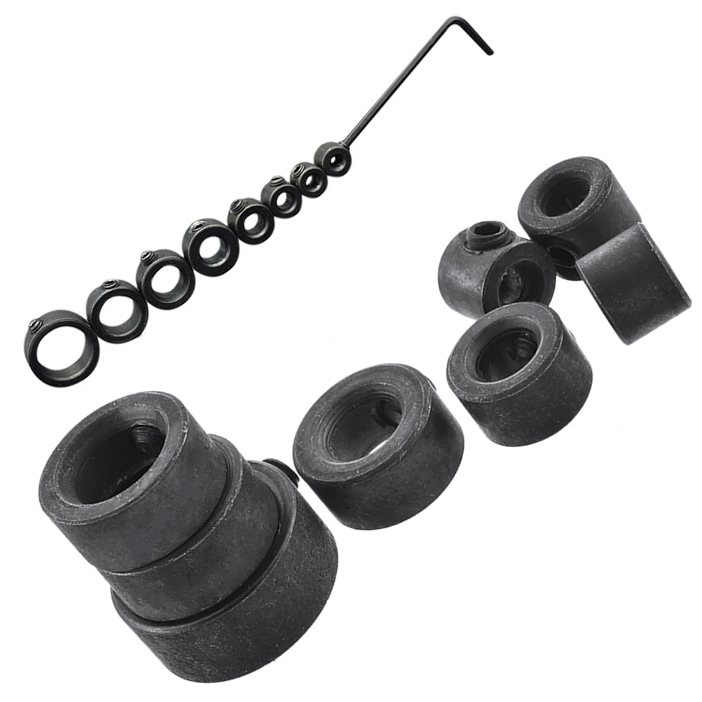 

8Pcs General Tools Instruments Bit Ring 3-16mm Drill Stop Assortment with Small Wrench for Drill Bits Consistent Drilling