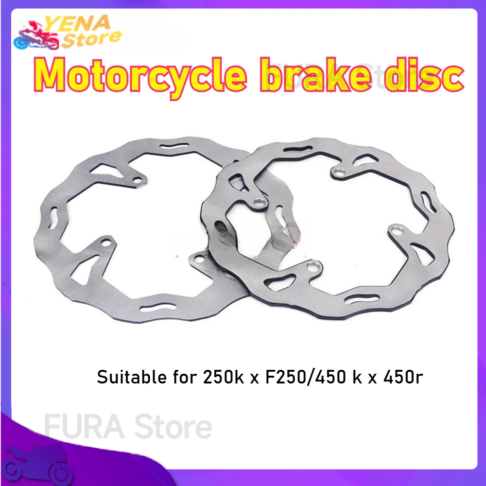

The front and rear brake discs are suitable for Kawasaki KX125, KX250,2006-2008,KX250F,KX450F, 2006-2014, and KLX450R, 2008-2015
