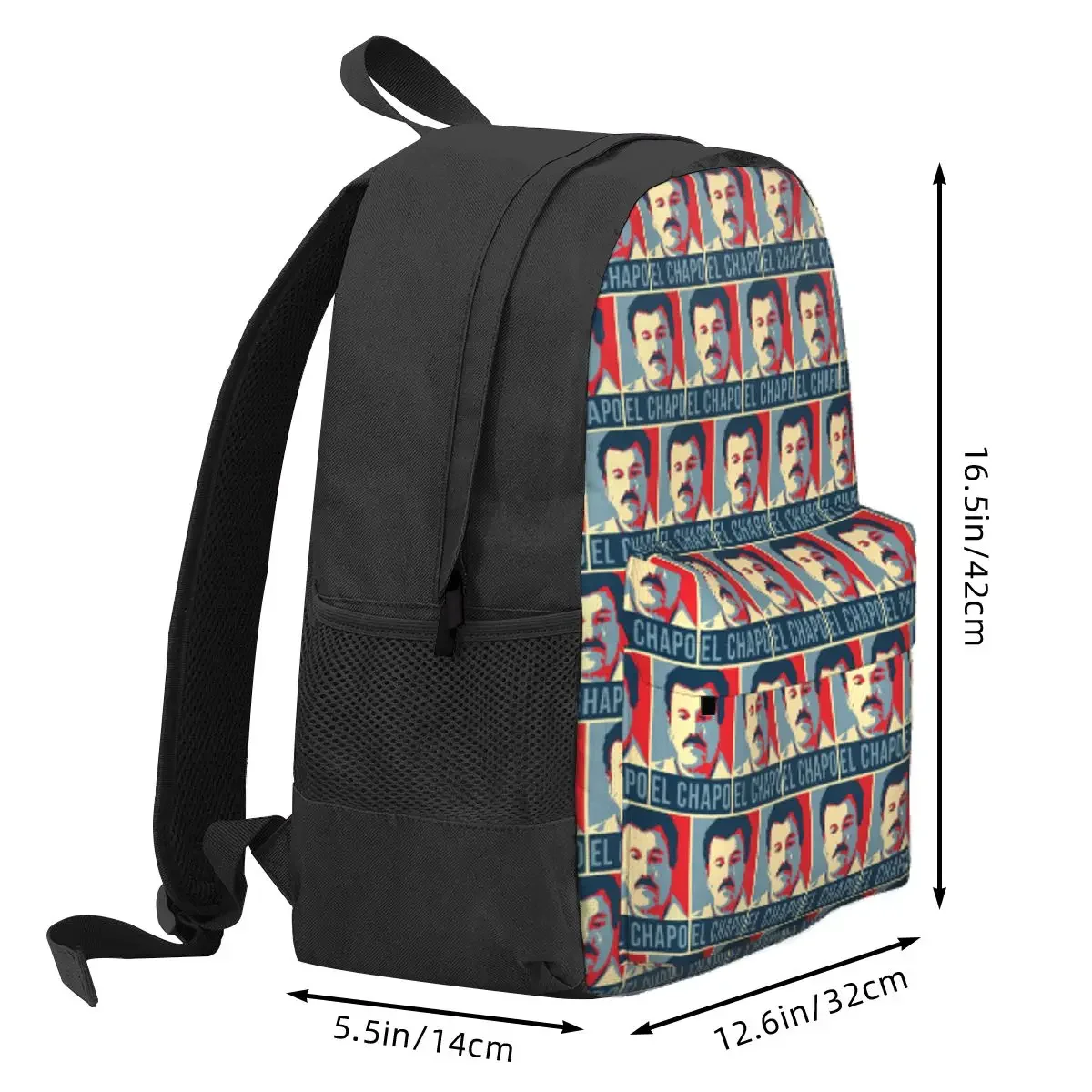 Joaquin El Chapo Guzman Narcos Crime TV Pablo Escobar Backpack Daypack Large Capacity Children BookBag School Bag Shoulder Bags
