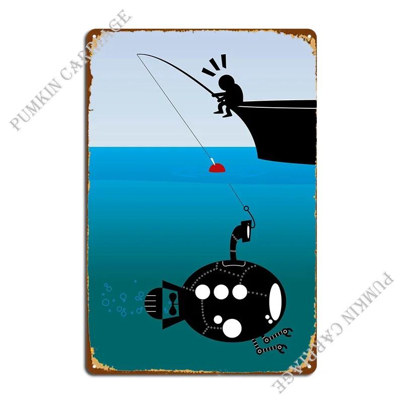 

Fishing Metal Sign Club Club Custom Custom Decoration Tin Sign Poster