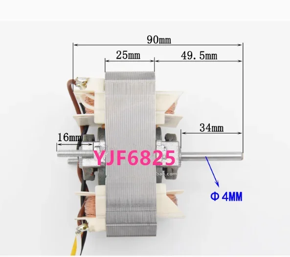 YJF6825 220v 50HZ F CCW tiang kap motor rentang kipas motor pengganti oven air frye YJF6830 YJF6840