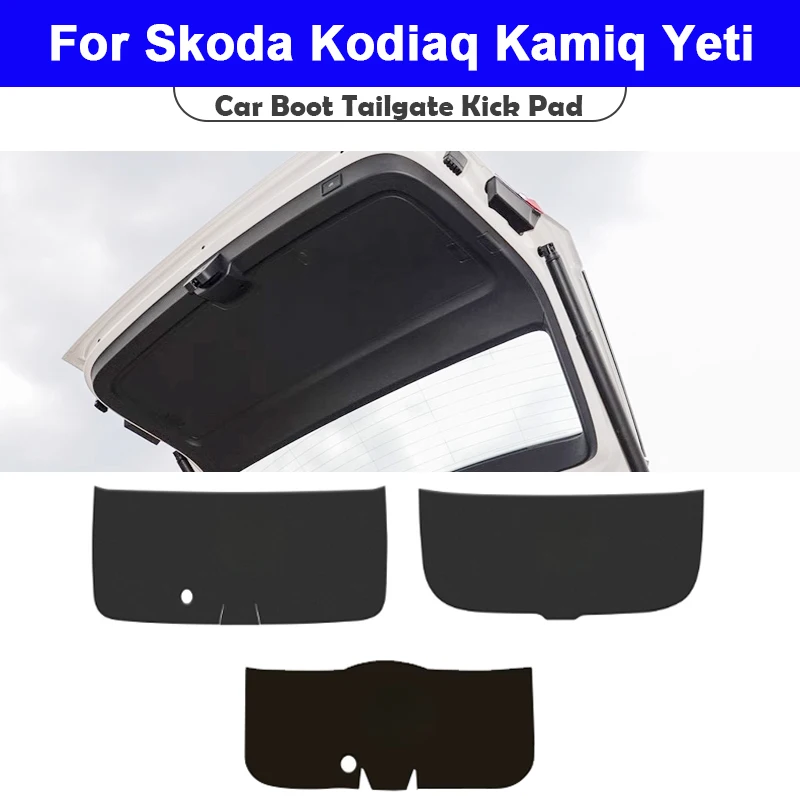 

For Skoda Kodiaq Kamiq Yeti Car Trunk Tailgate Mat Anti-kick cushion for trunk Accessories All Weather Dustproof Protection Pad