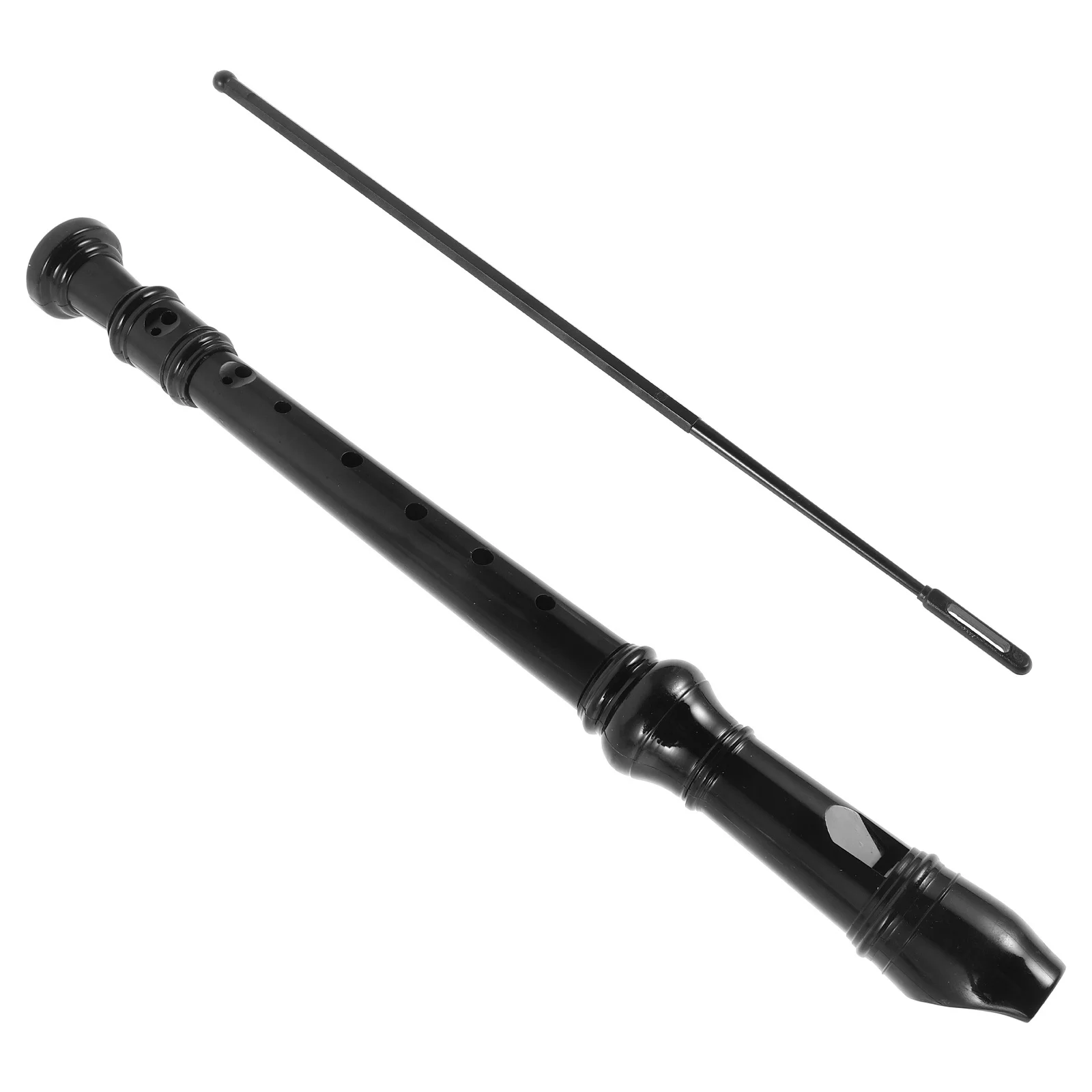 

8 Hole Black Transparent Plastic Soprano Recorder for Kids Beginners Wind Instrument for Classroom Practice Music Education Tool