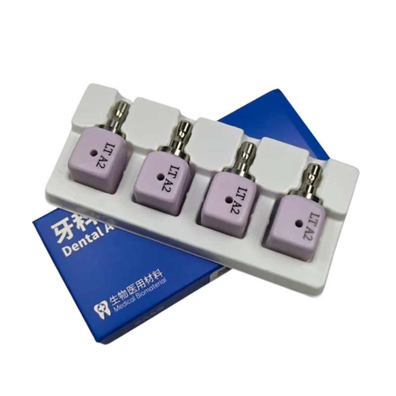 4pcs Dental with Hole Lithium Disilicate Blocks A16 18-16-18 Glass Ceramic LT/HT Dental Lab Materials for CAD CAM Syste