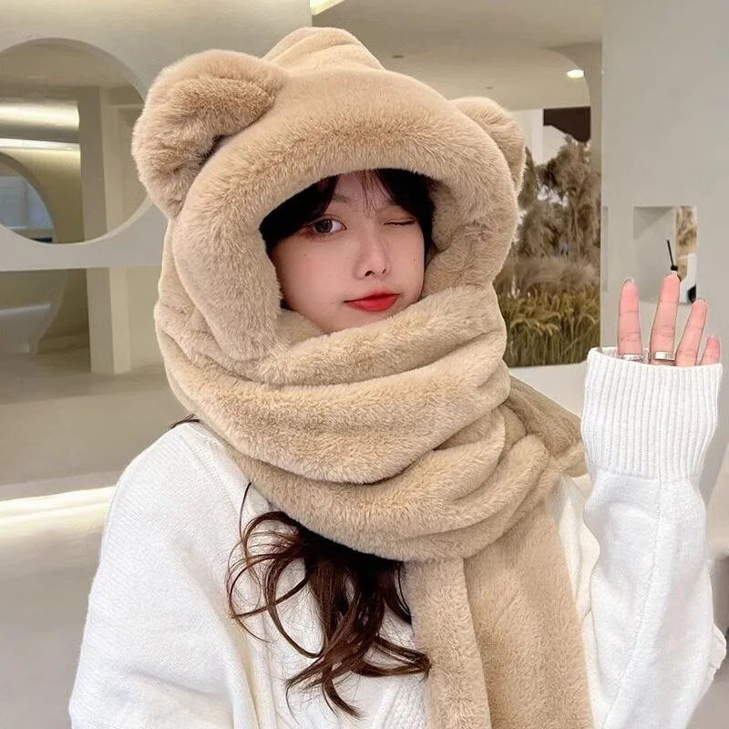 conjunto-de-gorro-cachecol-e-luvas-com-orelhas-de-urso-para-mulheres-gorro-fofo-e-confortavel-com-protecao-para-as-orelhas-integrada
