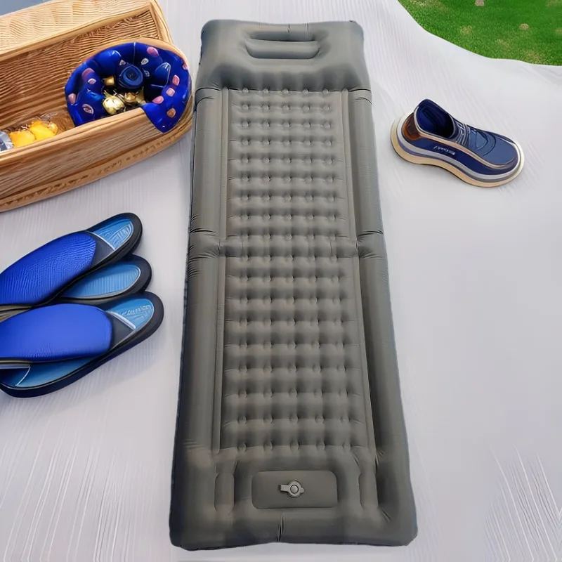 Outdoor inflatable mat foot step light and portable outdoor camping inflatable mattress lunch break sleeping mat car