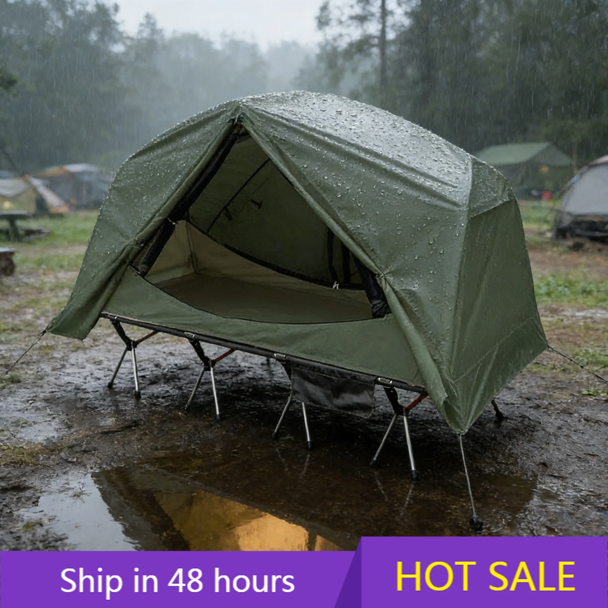 

POWER LEAP Professional Off Ground Camping Bed Tent with Quick Lock Frame and Easy Fold Mechanism for Convenience