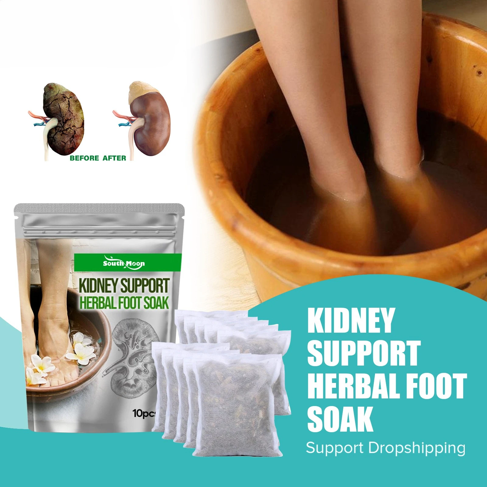 Herbal Foot Soak Bag Detox Cleanse Kidney Relieve Fatigue Metabolism Improve Insomnia Dehumidification Health Care Foot Bath Bag