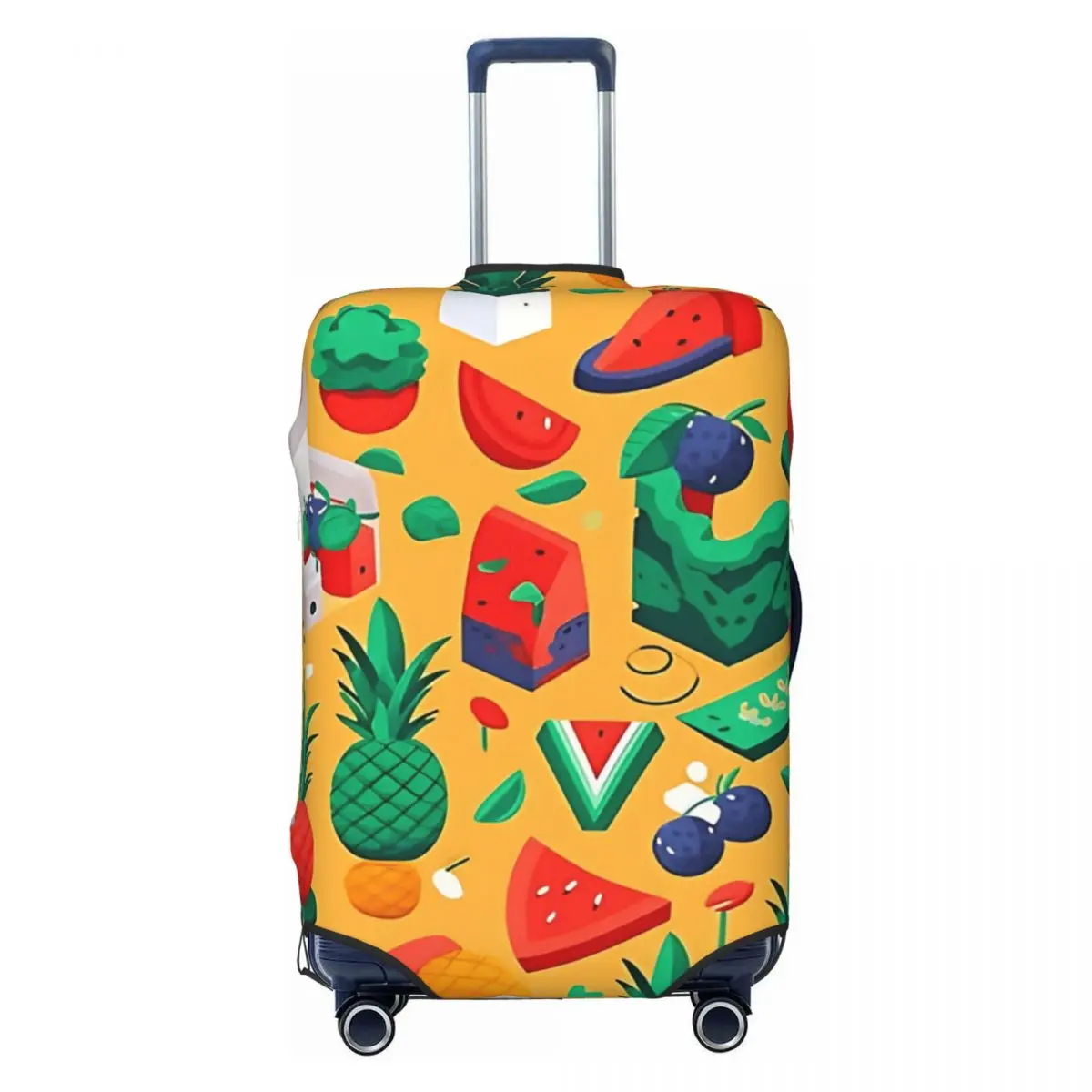 

Tropical Pineapple Suitcase Cover Cruise Trip Protection Holiday Practical Luggage Accesories