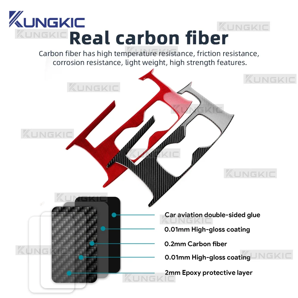

Real Soft Carbon Fiber Sticker Car Gear Shift Panel For Honda Accord 2018 2019 2020 2021 2022 LHD Interior Trim Accessories