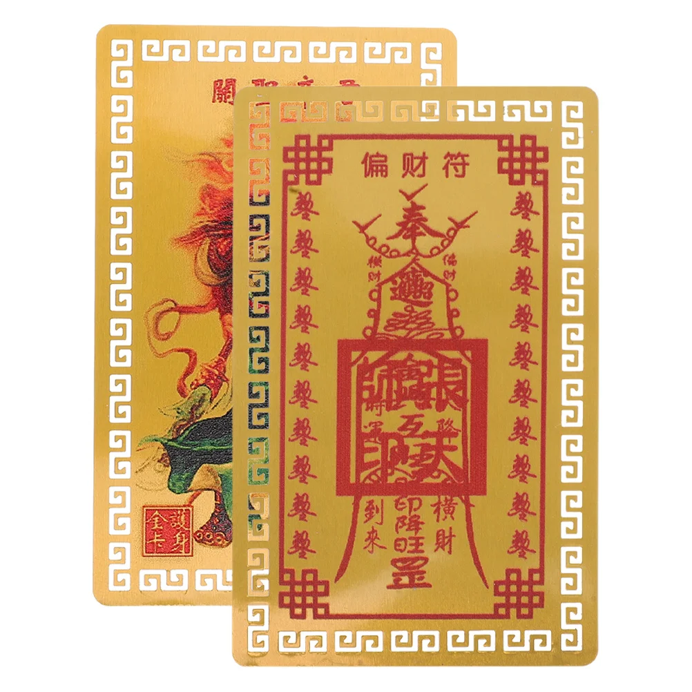 

2Pcs Wealth Guan Gong Metal Feng Shui Amulet for Prosperity Luck and Protection Aluminum-Magnesium Alloy Home Office