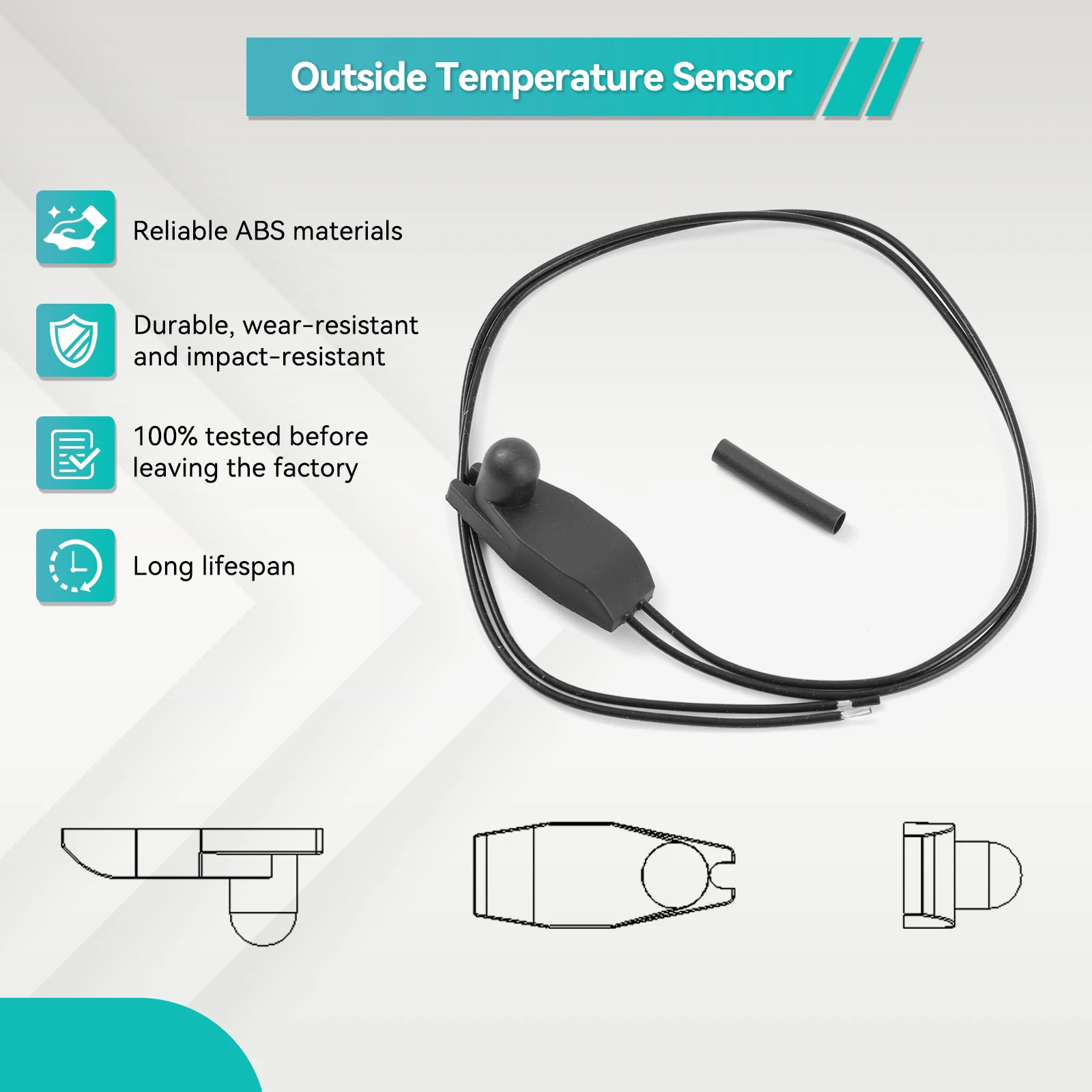 Outside Exterior Ambinet Temperature Sensor 6445.F9 Fit for Citroen C3 C4 Peugeot 307 308 406 407 607 2008 Renault Fiat 6445F9