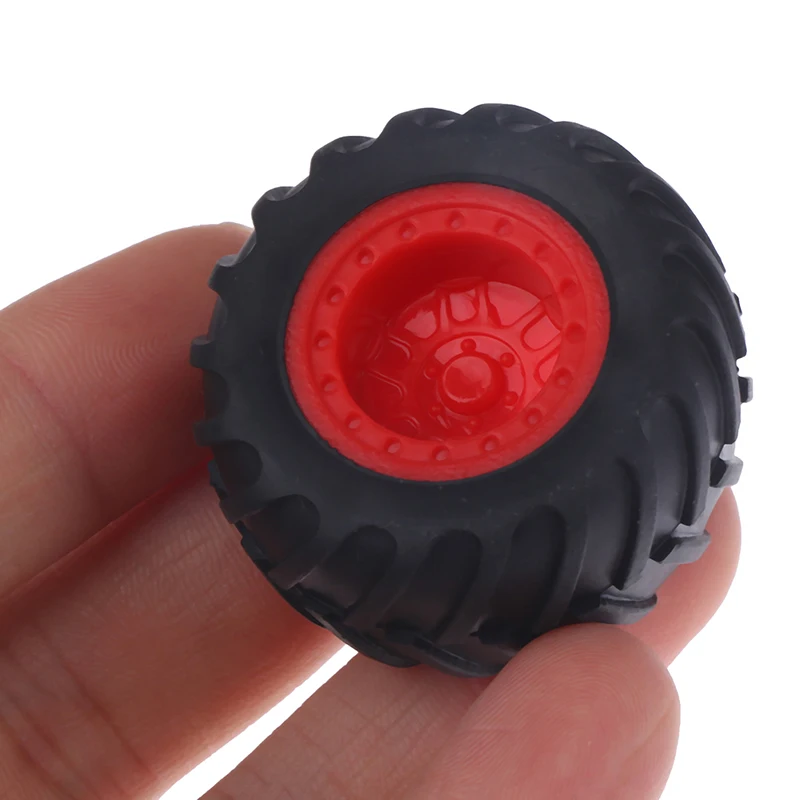 10PCS PC Toy Wheel Rubber Rim Tyres DIY Mini Technology 4WD Colorful Tires Hole Dia 2mm 2.5mm 3mm For RC Model Cars Parts