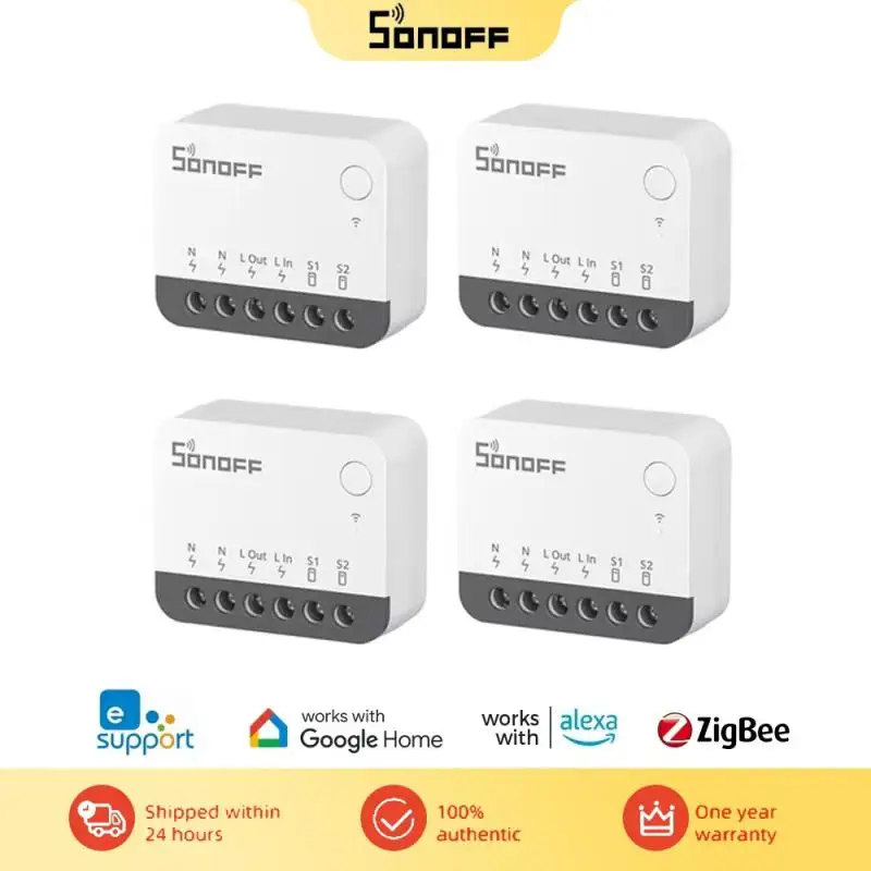 SONOFF ZBMINIR2 Extreme Zigbee3.0 Smart Switch Detach Relay Smaller Size Wider Signal Remote Control Work with Alexa Google Home