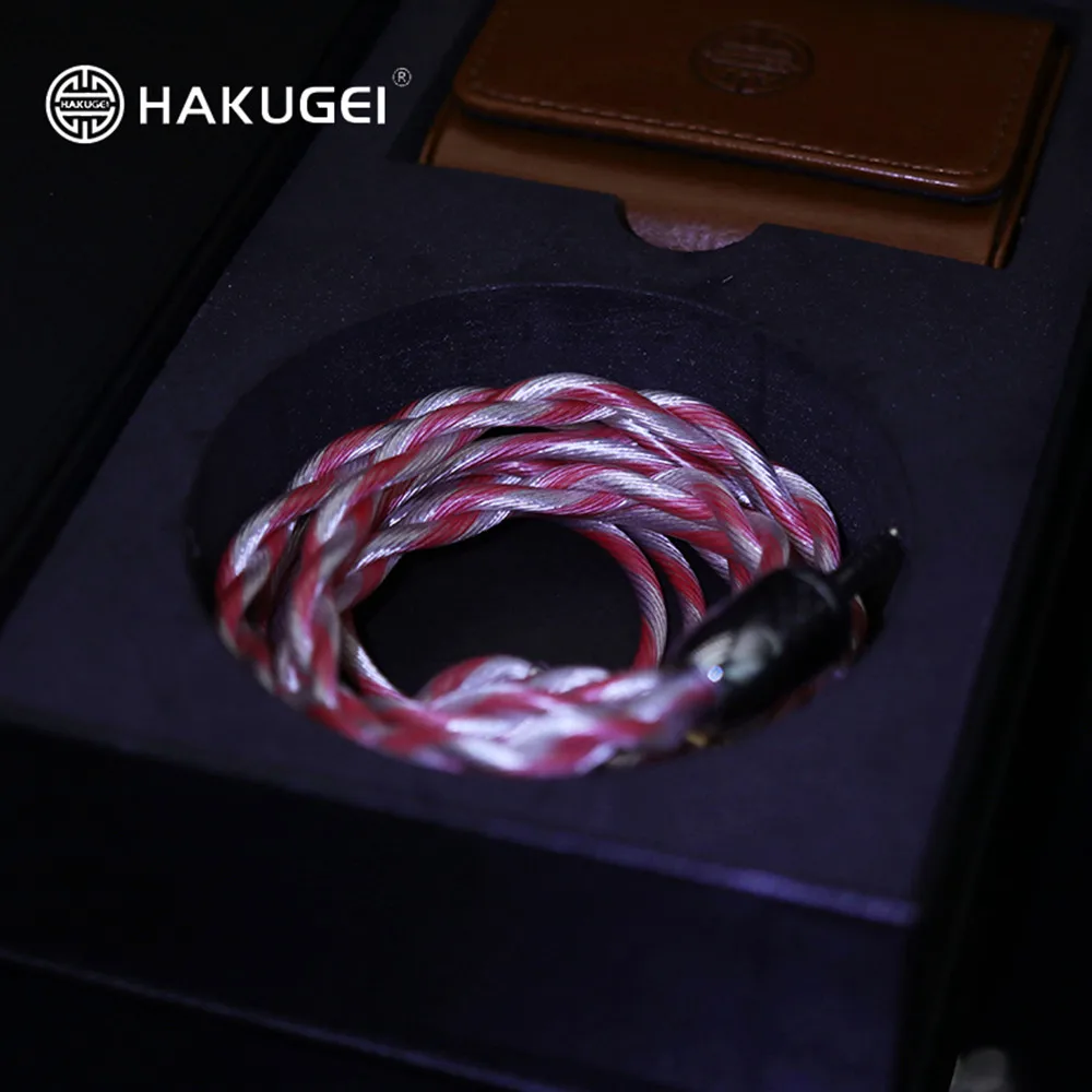 HAKUGEI Red Dragon Silver Plated 6NOCC Copper Coaxial Shield Earphone Upgrade Cable 2Pin 0.78mm MMCX for Shure SE215 KXXS