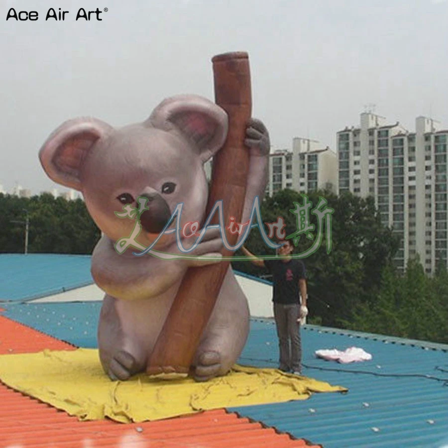 

High Quality Giant Lifelike Inflatable Koala Mascot Handing Branch For Outdoor Advertising Event Party Made By Ace Air Art