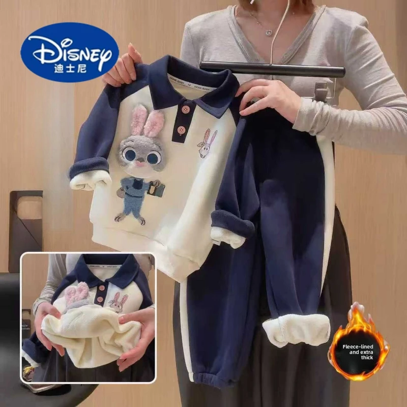 

Disney Girls 2025 Winter Tracksuit, Plush Fleece Lounge Set with Cute Design, Cozy Two-Piece
