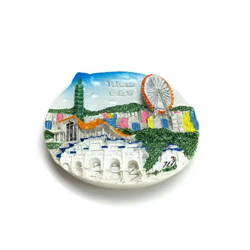 تايبي، الصين شخصية الإبداعية مشهد المدينة المغناطيسي مغناطيس الثلاجة السفر التذكارية ديكورات المنزل الرائعة