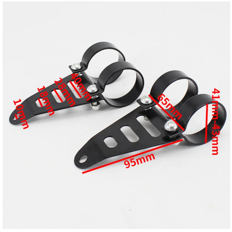 1 Pair Universal Motorcycle Headlight Brackets with Mounting Parts Motorcycle Refitted HeadLamp Holder 41-43mm Motorcycle Parts