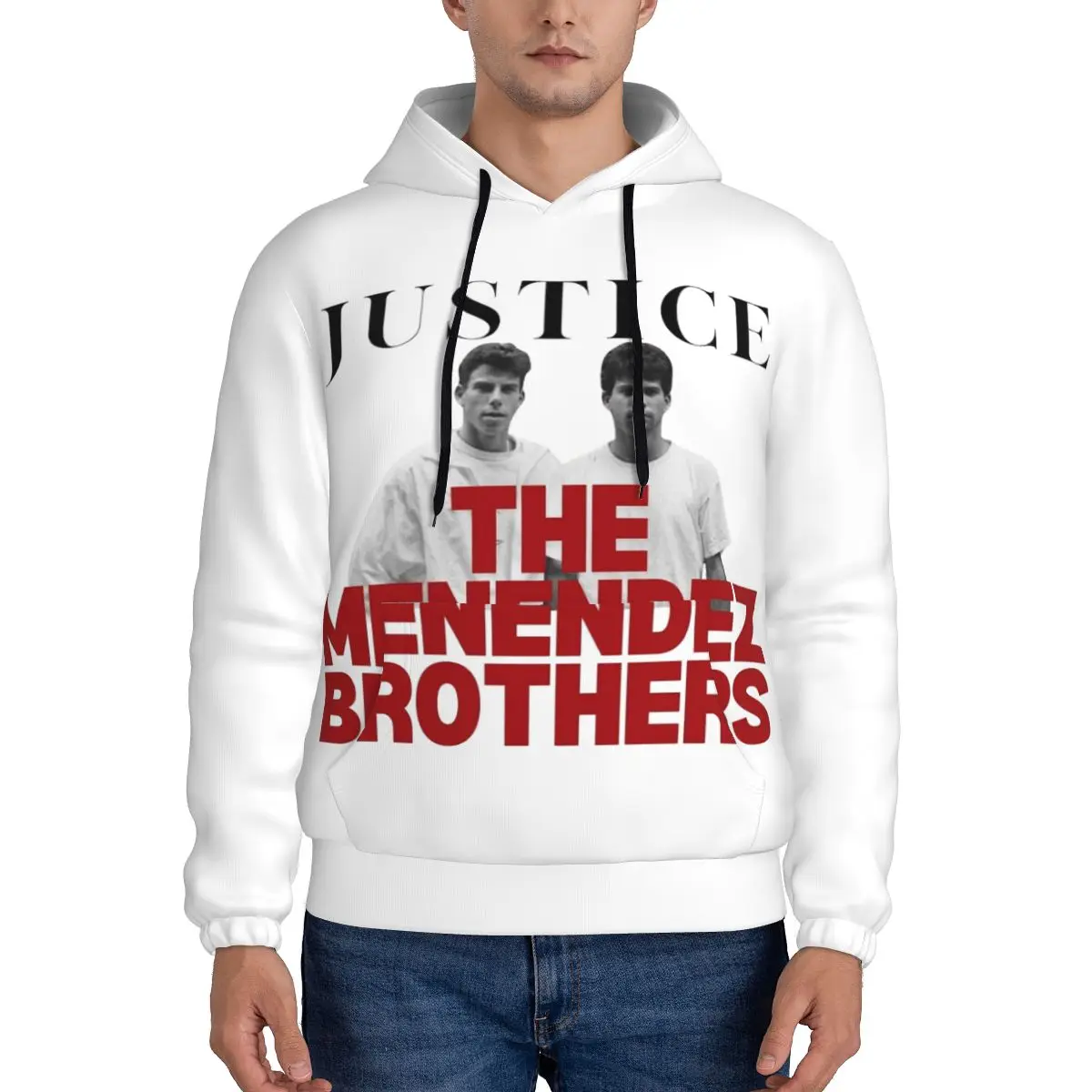 

Free The Menendez Brothers Justice Hoodie Sweatshirt Graphic Kanga Pocket Hoodies Stylish Hoodie Pullover Long Sleeve Shirts