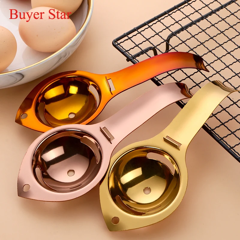 1PC Egg Separator Stainless Steel Egg Yolk White Separator Filter Handle Egg Divider Baking Cooking Egg Tools Kitchen Gadgets