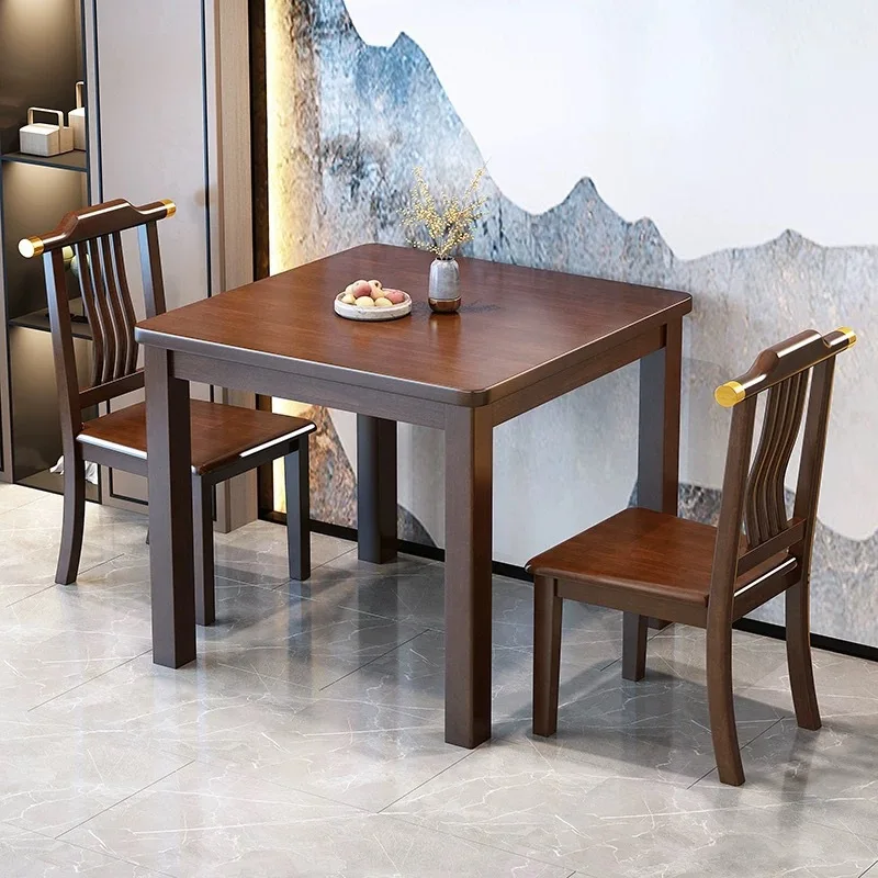 Solid wood dining table,  apartment household square table, egg playing and eating, eight immortals