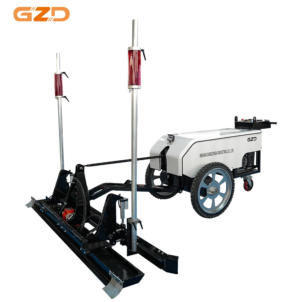 GZD Automatic Concrete Leveling La ser Screed Machine Paver Concrete Road Paving Leveling Machine