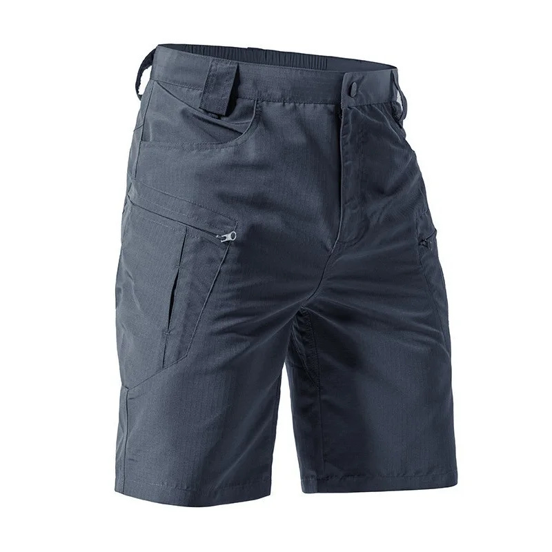 Men Summer Cargo Shorts Waterproof Breathable Elastic Waistband Outdoor Casual Sports Beach Bottoms for Daily Hiking Travel