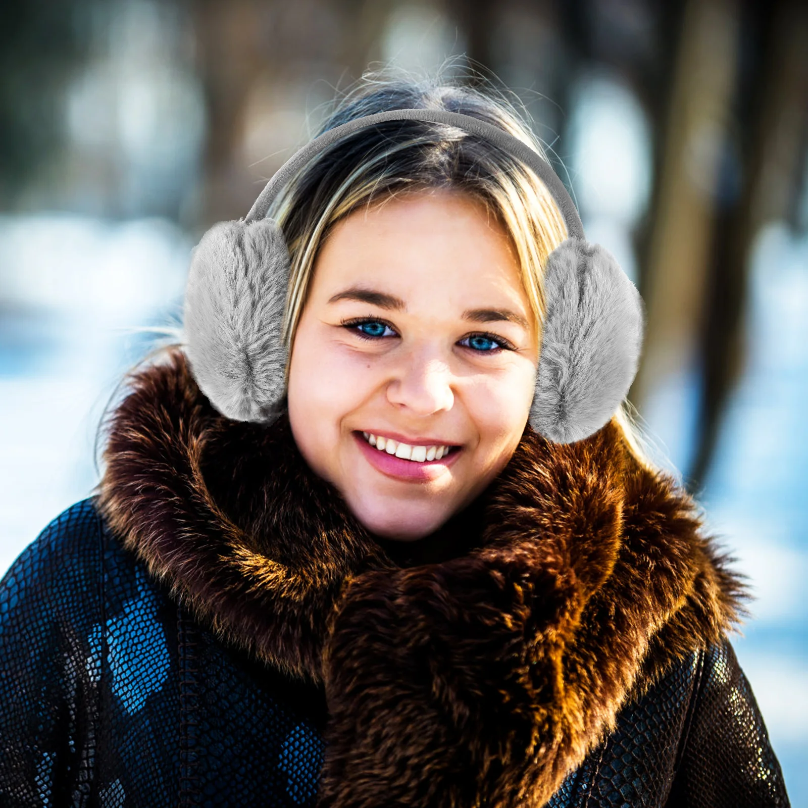 แฟชั่นสีทึบ Earflap ผู้ใหญ่ Earmuffs เย็นป้องกัน Soft Plush หูอุ่น Windproof สบาย 2025 ใหม่สําหรับผู้หญิงผู้ชาย