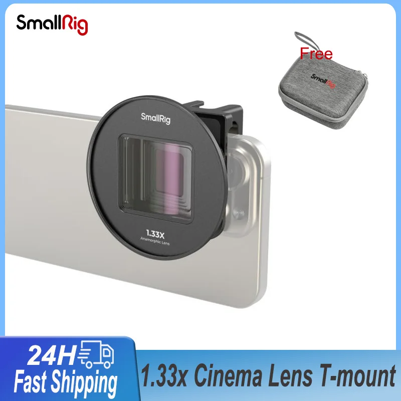 

Smallrig 1.33x Cinema Lens T Mount 4590 for iphone 15 14 13 pro max xiaomi huawei samsung Mobile Phone 75mm Macro Lens with clip