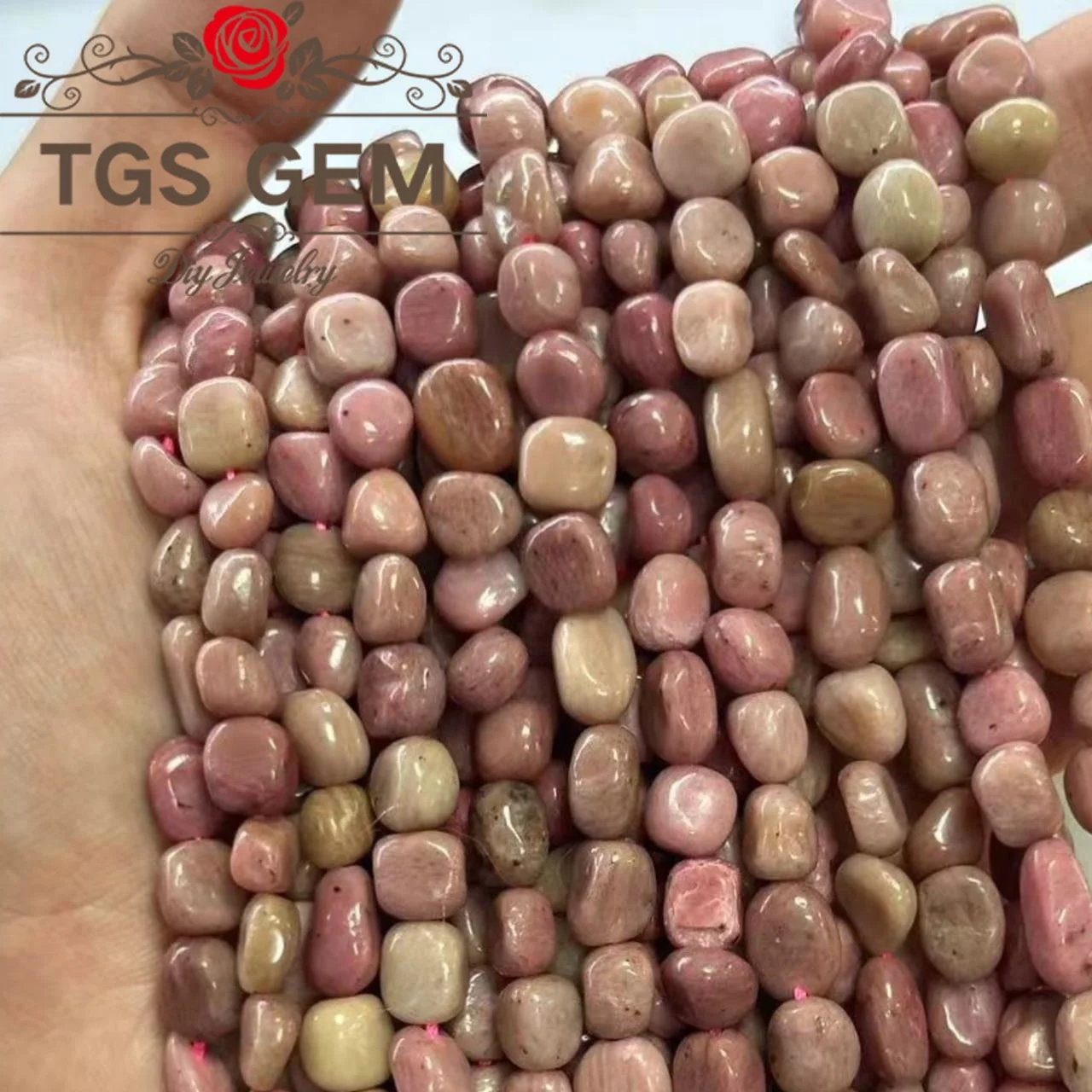 

Factory direct 6-8mm Natural Rhodochrosite small irregular gemstone fragments jewelry beads DIY bracelet accessories