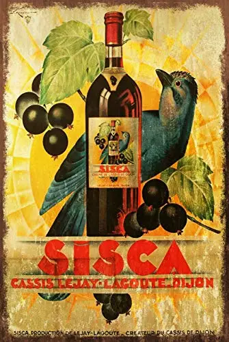 Металлический жестяной знак для ликера из черной смосы, 12x16 дюймов, декоративный дорожный жестяной знак