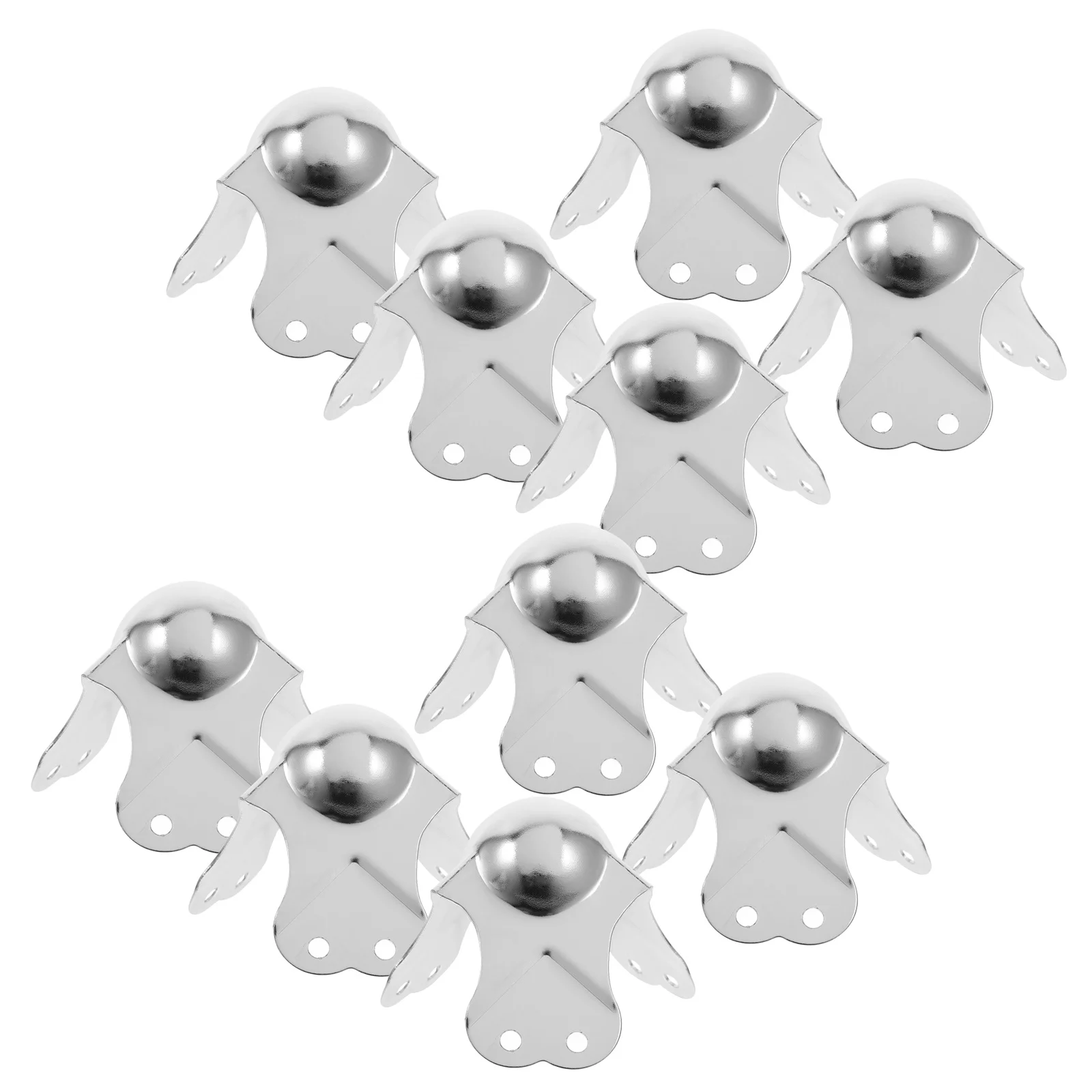 ตัวป้องกันมุมเหล็กชุบโครเมียม 10 ชิ้น ตัวป้องกันมุมโลหะ ตัวป้องกันขอบกล่องสำหรับกล่องใส่เครื่องดนตรี อุปกรณ์ป้องกันกล่อง