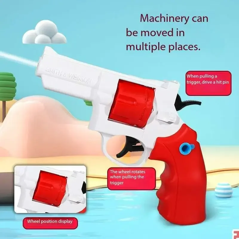 New Revolver Water Gun Toys Squirt Guns Summer Outdoor Beach Pool Shooting Games Water Blaster Pistol for  Birthday Party Gift