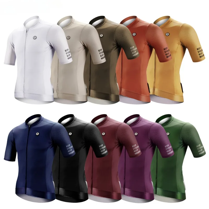 

Summer Hot Selling Slim Fit SPF 50+ Cycling Suit Short Sleeved Top for Men's Anti UV Moisture Wicking Road Cycling Sports Shirt