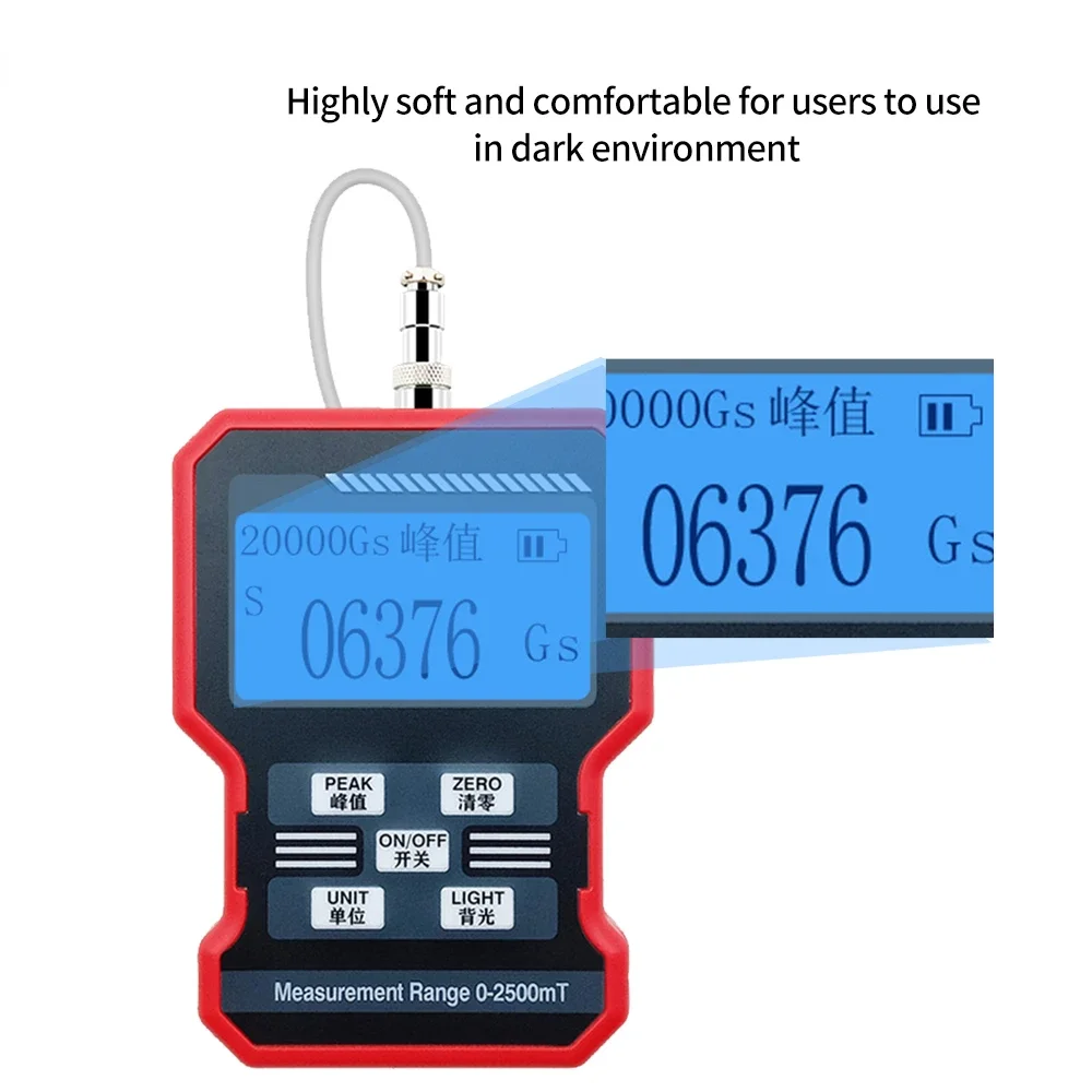 High-precision Gauss Meter Digital Tesla Koot Magnetic Field Intensity Detector Handheld Flux