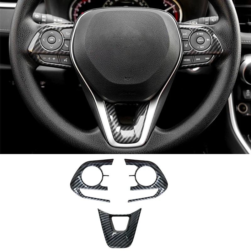 For Toyota RAV4 XA50 Corolla E210 RAV 4 2019 2020 2021 2022 2023 2024 ABS Car Steering Wheel Button Panel Trim Cover Stickers