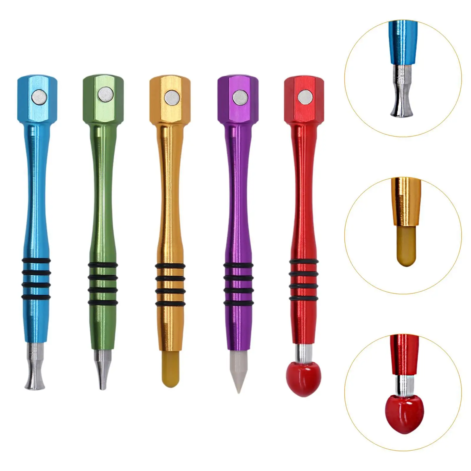 5 قطع أداة إصلاح دنت جسم السيارة، قلم إصلاح الخدوش، مجموعة أدوات الصنبور #5