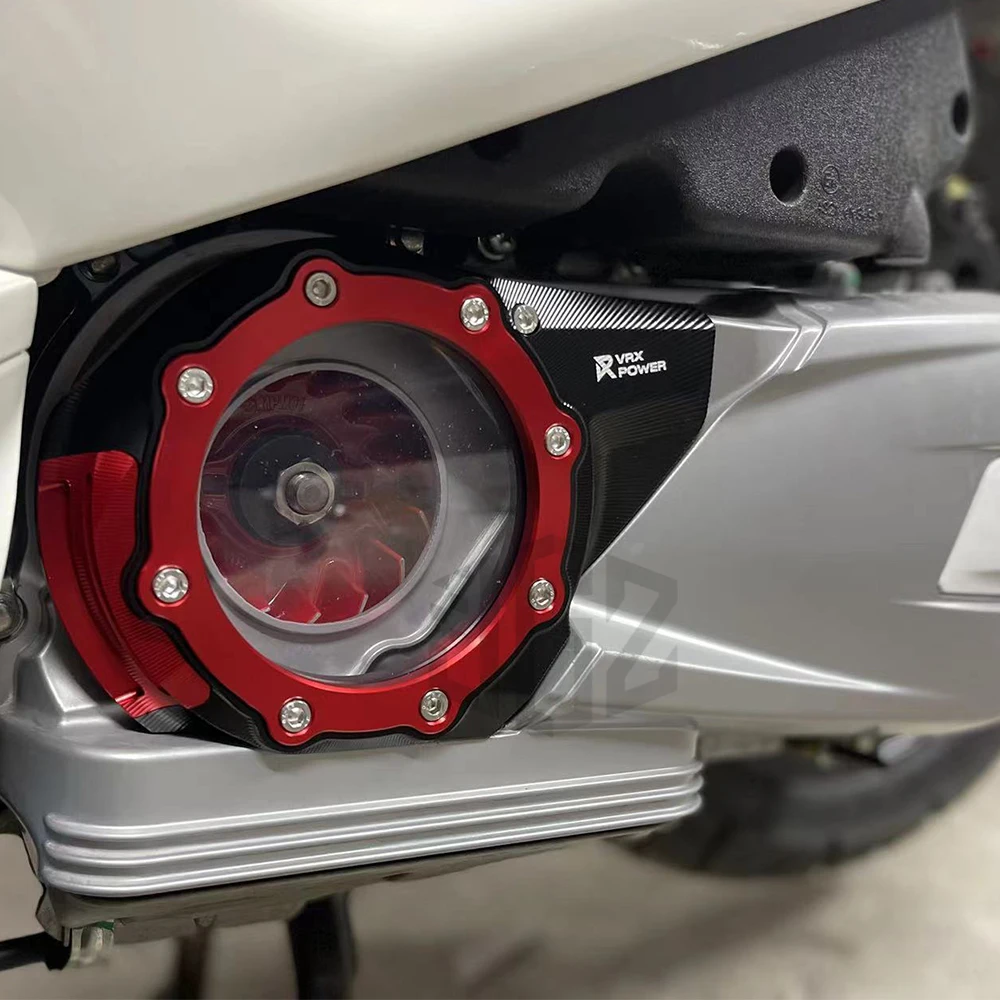 Motorcycle CNC Aluminum Transmission Box Cover Case Protector Disc Gearbox for Vespa Sprint Primavera 125 150 2019 - 2022 2023