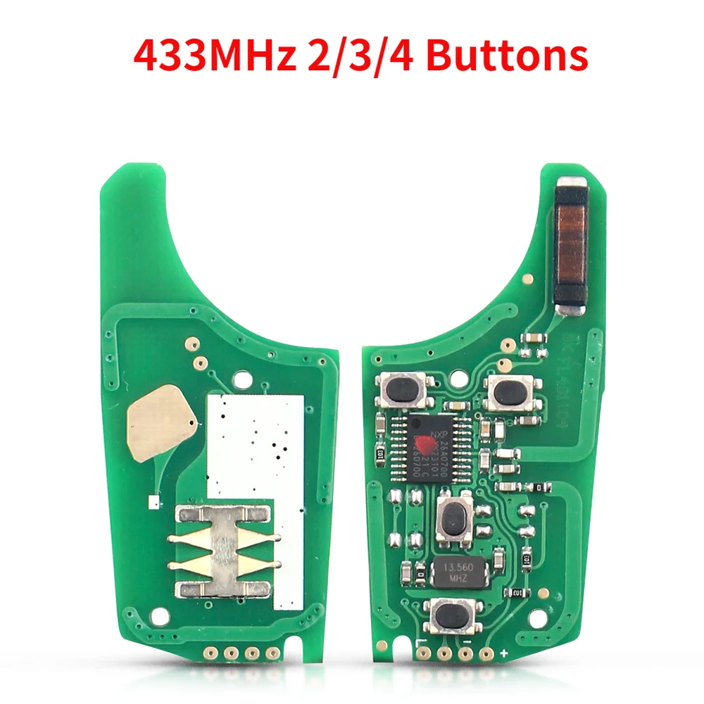 KEYYOU 315/433MHz For Chevrolet Malibu Cruze Aveo Spark Sail For Opel Vauxhall 2/3/4 BTN Car Remote Key Circuit Board Electronic