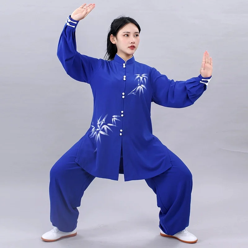 Chinese Tai Chi Uniform Cotton Wushu Kung Fu Clothing Kids Adults Martial Arts Wing Chun Suit Taichi Performance Tang Suit Taiji