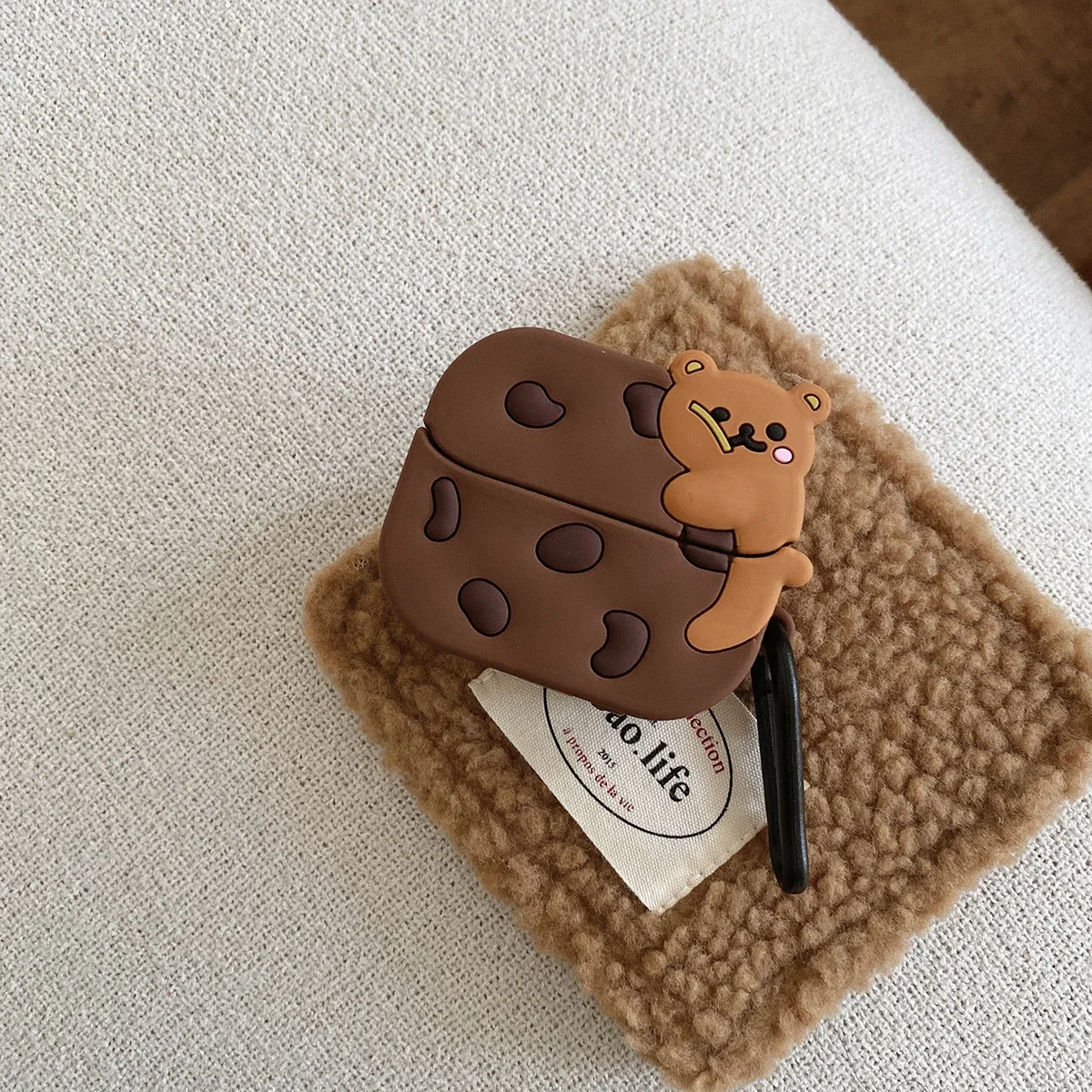 Capa de fone de ouvido de urso de biscoito dos desenhos animados para samsung galaxy buds 3 pro silicone protetor fones de ouvido anti-queda capa macia acessórios