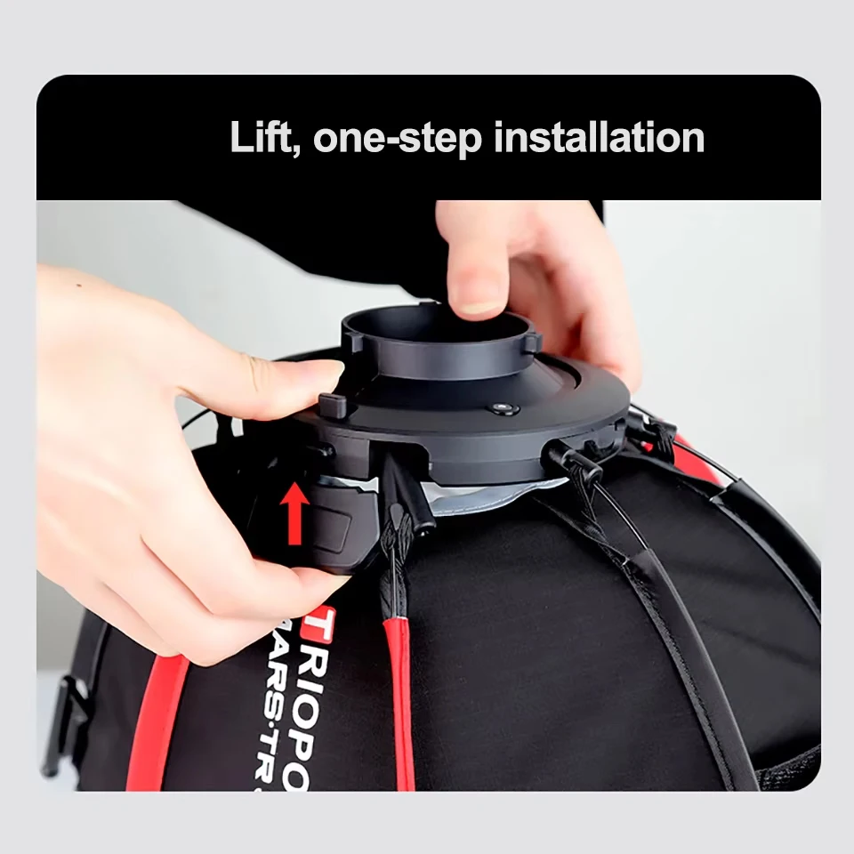 TRIOPO MARS.TR 30 Mini – przenośny softbox z mocowaniem Mini Bowens, kompatybilny z lampami wideo z mocowaniem Mini Bowens. — zdjęcie produktu 5