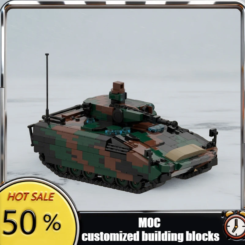 896 PCS Battle Tank Kit Schützenpanzer Puma MOC Customize Modular Building Block Model Design Educational DIY Toy Birthday Gift