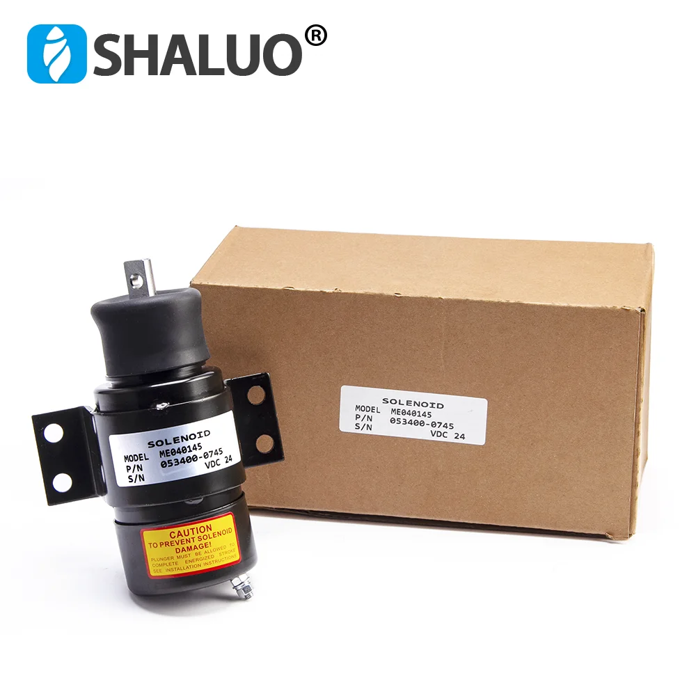 DC24V ME040145 053400-0745 Engine Flameout Fuel Stop Solenoid Valve For Excavator HD800 HD900 HD250 HD450 Shutoff Valve