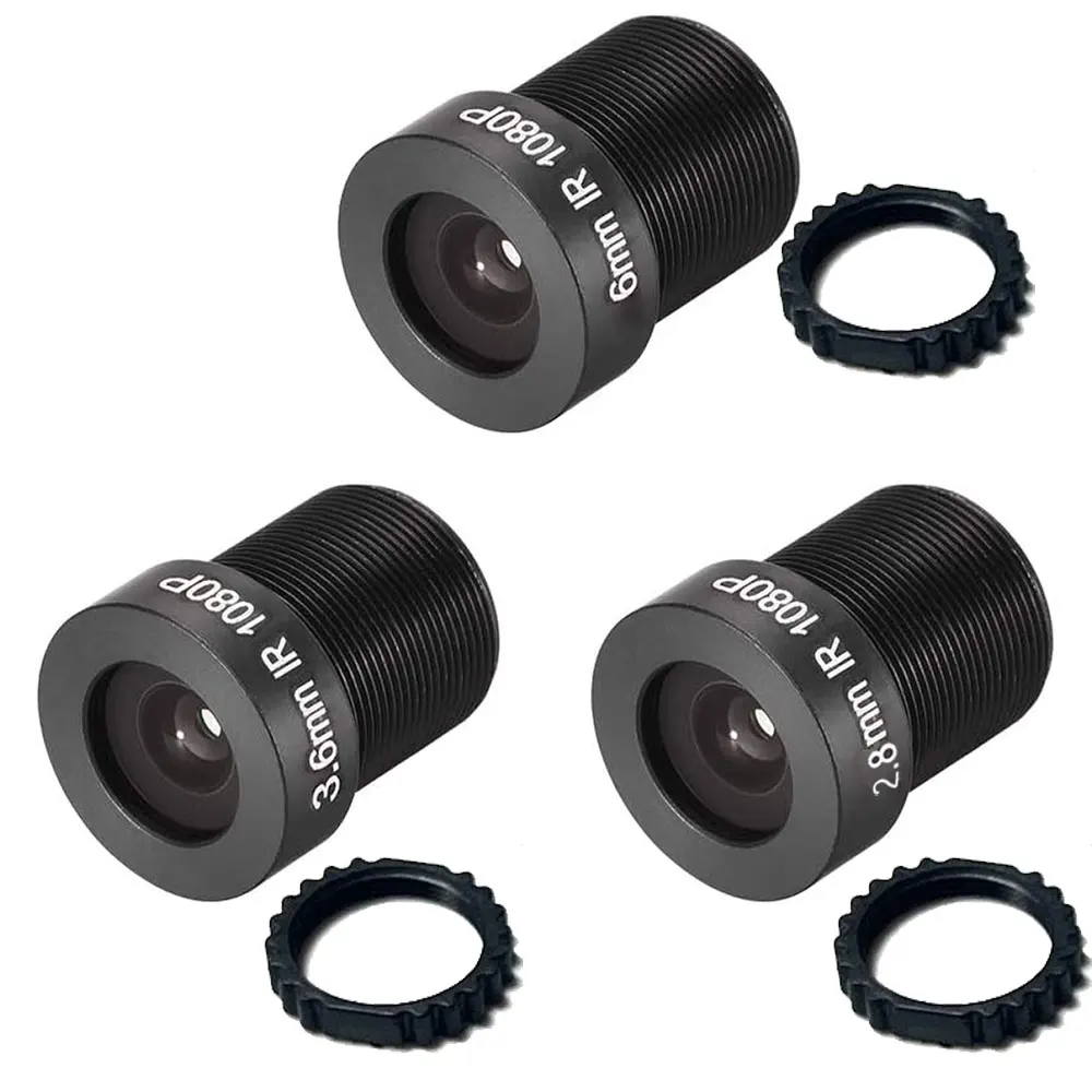 2,8mm/3,6mm/6mm Sicherheitsüberwachungs-CCTV-Kameraobjektiv mit Nachtsicht, 3MP Pixel, 1/3 Zoll IR-CCTV-Objektiv für Netzwerkkameras